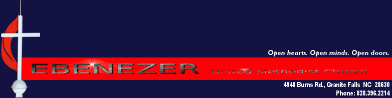 Cross steeple Ebenezer banner