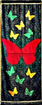 butterflies on long banner